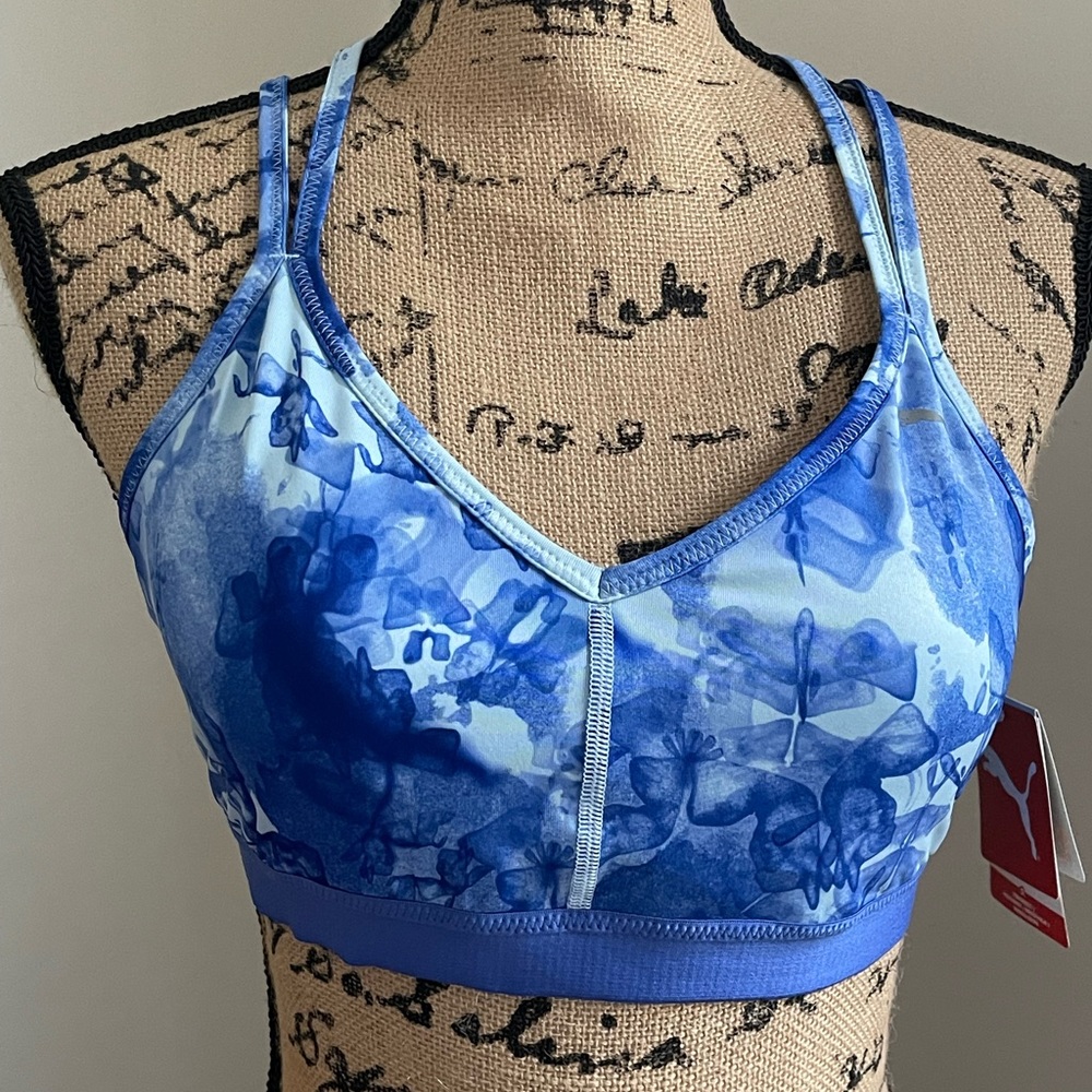 NWT Puma Floral Cross-back Sports Bra